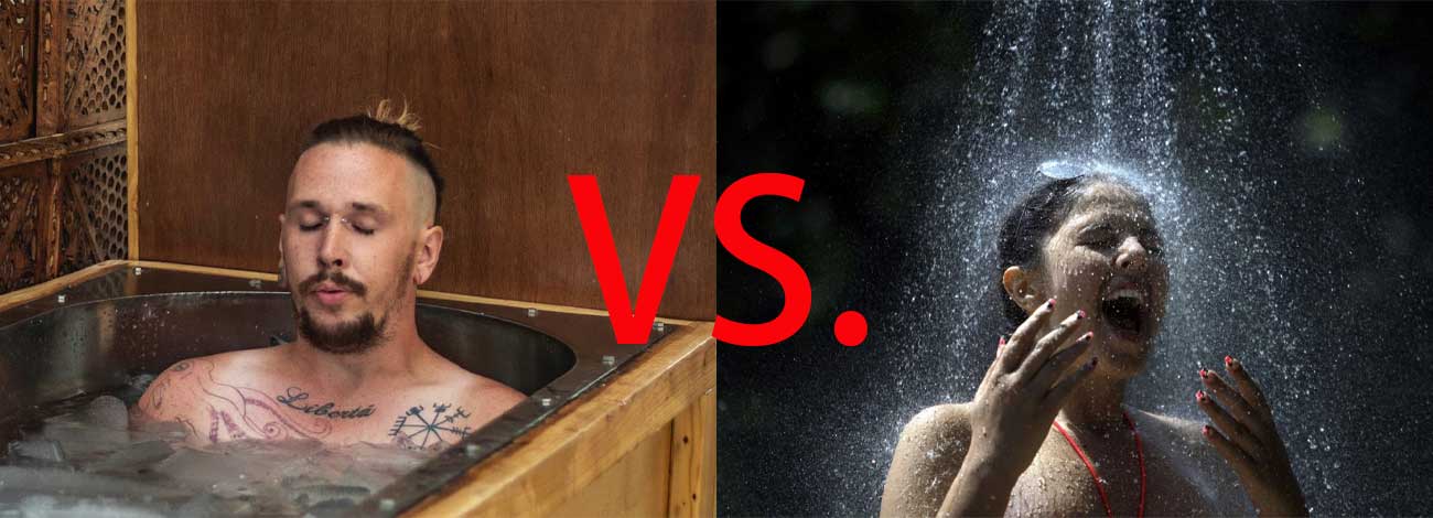 Kalte Dusche vs. kaltes Bad